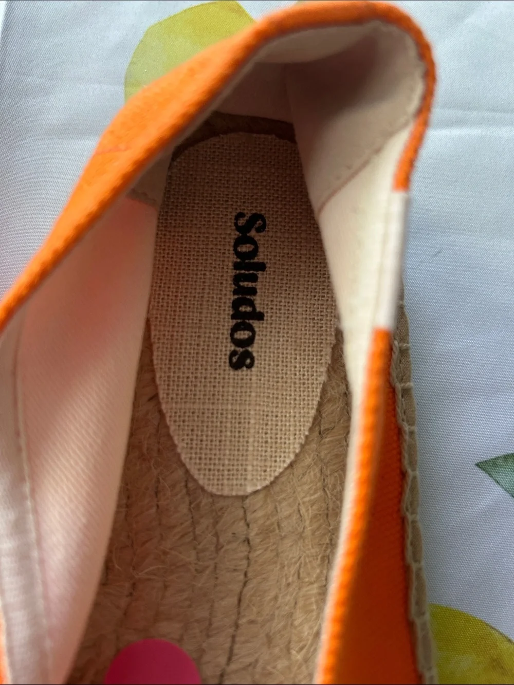 Soludos Bright Orange Canvas Espadrilles for Women size 8